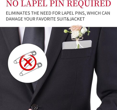 16 قطعة من الأكمام البلاستيكية للجيب، جيب مربع لعراوي الزفاف لا يتطلب دبوس طية صدر السترة، حامل مربع للجيب مثالي لحفلات الزفاف وحفلات العودة للوطن وجيب رفقاء العريس، بدون زهرة in Kuwait