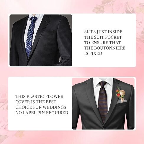 16 قطعة من الأكمام البلاستيكية للجيب، جيب مربع لعراوي الزفاف لا يتطلب دبوس طية صدر السترة، حامل مربع للجيب مثالي لحفلات الزفاف وحفلات العودة للوطن وجيب رفقاء العريس، بدون زهرة in Kuwait