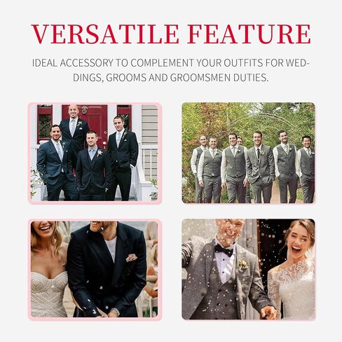 16 قطعة من الأكمام البلاستيكية للجيب، جيب مربع لعراوي الزفاف لا يتطلب دبوس طية صدر السترة، حامل مربع للجيب مثالي لحفلات الزفاف وحفلات العودة للوطن وجيب رفقاء العريس، بدون زهرة in Kuwait