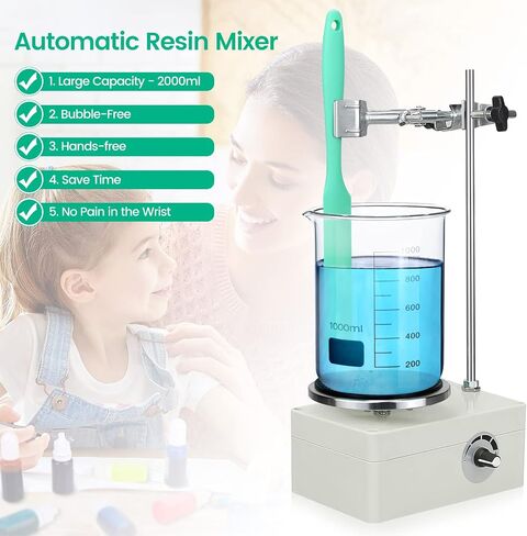Resin Mixer Machine, Electric Epoxy Stirrer - Bubble Free, 2000ml Mixing Tools in Saudi Arabia