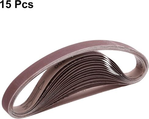 15pcs 400 Grits Aluminum Oxide Sanding Belts 1" x 30" Ring Abrasive Belts Metal Polished Sandpaper for Belt and Disc Sander in Saudi Arabia