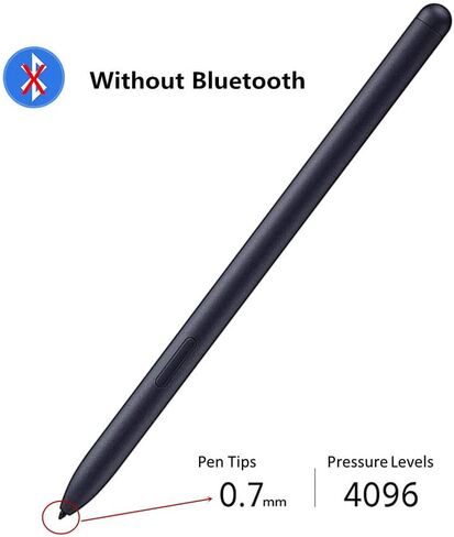 2 قطعة قلم بديل لجهاز Samsung Galaxy Tab S7 I S7+، S8 I S8+ I S8 Ultra، S9 I S9+ I S9 Ultra جميع إصدارات قلم ستايلس (بدون بلوتوث) مع 5xTips (أسود) in Kuwait