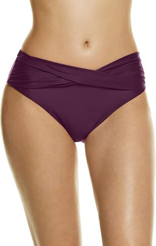 TSLA Women's Twist Front Bikini Bottom, Tummy Control Bathing Suits, Summer Tankini Swimsuit Bottoms in Saudi Arabia