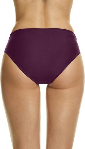 TSLA Women's Twist Front Bikini Bottom, Tummy Control Bathing Suits, Summer Tankini Swimsuit Bottoms in Saudi Arabia
