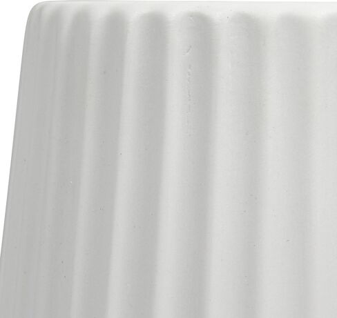Bloomingville Round Stoneware Fluted Vase with Embossed Lines, Matte Black in Saudi Arabia