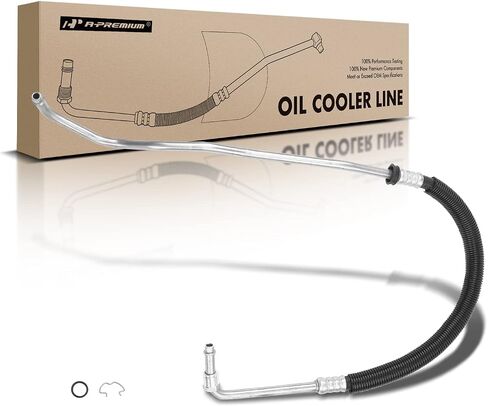 A-Premium Inlet Lower Engine Oil Cooler Line Hose Assembly Compatible with Chevrolet C2500 K2500 Suburban C3500 C3500HD K3500 V8 7.4L in Saudi Arabia