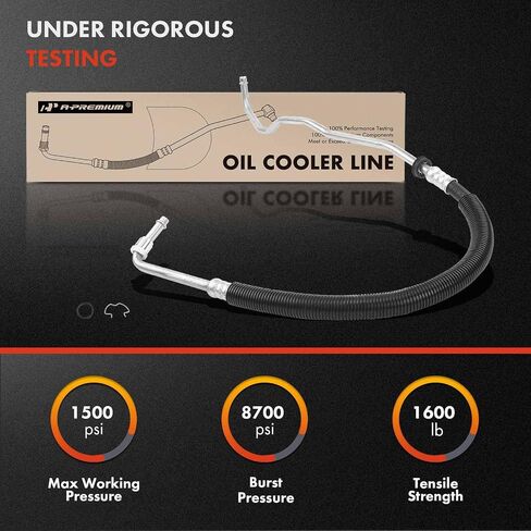 A-Premium Inlet Lower Engine Oil Cooler Line Hose Assembly Compatible with Chevrolet C2500 K2500 Suburban C3500 C3500HD K3500 V8 7.4L in Saudi Arabia