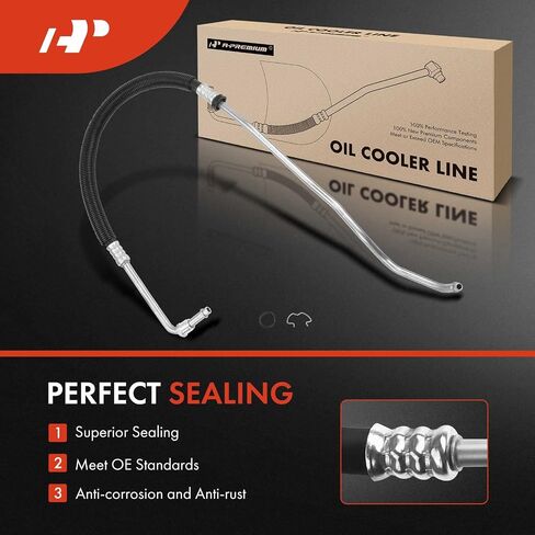 A-Premium Inlet Lower Engine Oil Cooler Line Hose Assembly Compatible with Chevrolet C2500 K2500 Suburban C3500 C3500HD K3500 V8 7.4L in Saudi Arabia