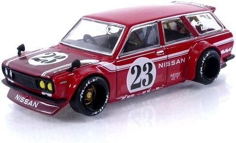 Datsun KAIDO 510 Wagon Carbon Fiber V2 Red Kaido House 1/64 Diecast Model Car True Scale Miniatures KHMG063 in Saudi Arabia