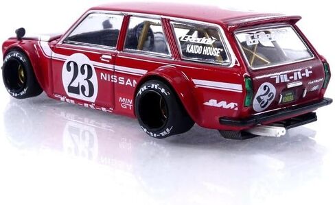 Datsun KAIDO 510 Wagon Carbon Fiber V2 Red Kaido House 1/64 Diecast Model Car True Scale Miniatures KHMG063 in Saudi Arabia
