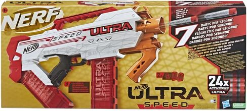 Nerf F4929 Ultra Speed Fully Motorised Blaster, Compatible Only with Nerf Ultra Darts, Multicolor, 24 Nerf AccuStrike Ultra Darts in Saudi Arabia