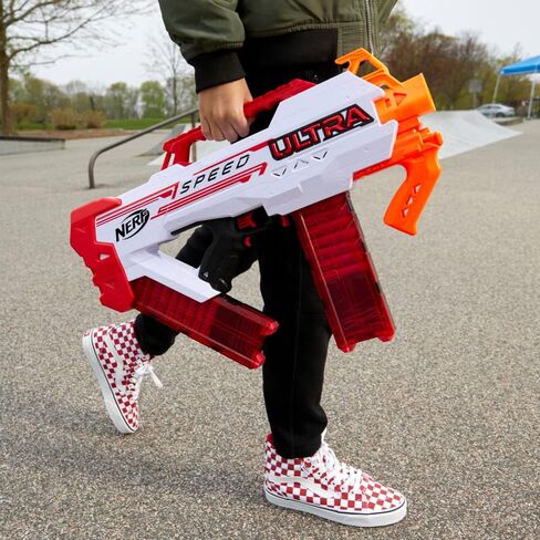 Nerf F4929 Ultra Speed Fully Motorised Blaster, Compatible Only with Nerf Ultra Darts, Multicolor, 24 Nerf AccuStrike Ultra Darts in Saudi Arabia