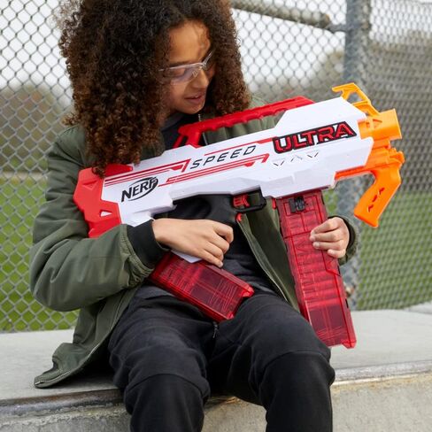 Nerf F4929 Ultra Speed Fully Motorised Blaster, Compatible Only with Nerf Ultra Darts, Multicolor, 24 Nerf AccuStrike Ultra Darts in Saudi Arabia