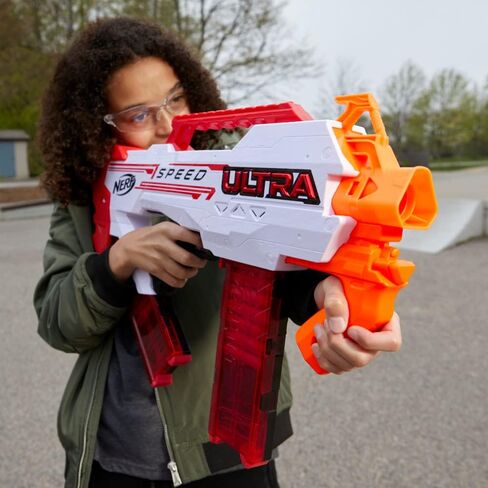 Nerf F4929 Ultra Speed Fully Motorised Blaster, Compatible Only with Nerf Ultra Darts, Multicolor, 24 Nerf AccuStrike Ultra Darts in Saudi Arabia