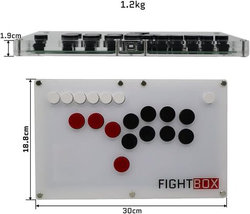 جهاز التحكم في ألعاب FightBox B1-PS4 بدون ذراع تحكم في الألعاب Arcade Fight Stick متوافق مع أجهزة الكمبيوتر/PS3/PS4 in Kuwait