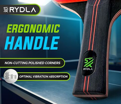 Professional Ping Pong Paddle – A Table Tennis Racket to Take Your Skill to The Next Level with Carbon Fiber Technology & Ergonomic Design – Premium Rubber & Sponge for Powerfull Speed & Spin. in Saudi Arabia