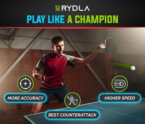 Professional Ping Pong Paddle – A Table Tennis Racket to Take Your Skill to The Next Level with Carbon Fiber Technology & Ergonomic Design – Premium Rubber & Sponge for Powerfull Speed & Spin. in Saudi Arabia
