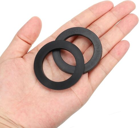 PATIKIL M32 Rubber Flat Washer, 10 Pack 32mm ID 45mm OD 4mm Thick Sealing Spacer Gasket Ring for Faucet Pipe Water Hose Fastener Bolt, Black in Saudi Arabia