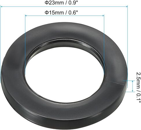 PATIKIL M32 Rubber Flat Washer, 10 Pack 32mm ID 45mm OD 4mm Thick Sealing Spacer Gasket Ring for Faucet Pipe Water Hose Fastener Bolt, Black in Saudi Arabia