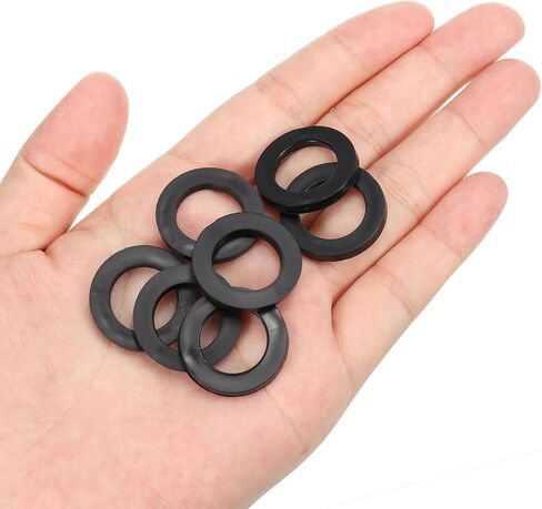 PATIKIL M32 Rubber Flat Washer, 10 Pack 32mm ID 45mm OD 4mm Thick Sealing Spacer Gasket Ring for Faucet Pipe Water Hose Fastener Bolt, Black in Saudi Arabia