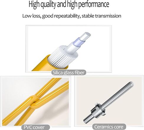QSFPTEK 1G/10GB Fiber Optic Patch Cable, 0.5M(1.64ft) OS2 Duplex 9/125 SC to SC SC/UPC-SC/APC-SM Singlemode Fiber Optical Jumper Patch Cord in Saudi Arabia