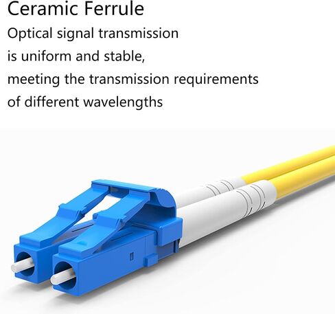 QSFPTEK 1G/10GB Fiber Optic Patch Cable, 0.5M(1.64ft) OS2 Duplex 9/125 SC to SC SC/UPC-SC/APC-SM Singlemode Fiber Optical Jumper Patch Cord in Saudi Arabia