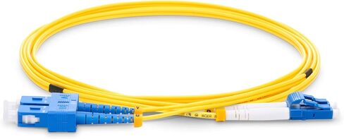 QSFPTEK 1G/10GB Fiber Optic Patch Cable, 0.5M(1.64ft) OS2 Duplex 9/125 SC to SC SC/UPC-SC/APC-SM Singlemode Fiber Optical Jumper Patch Cord in Kuwait
