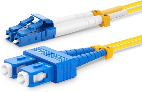 QSFPTEK 1G/10GB Fiber Optic Patch Cable, 0.5M(1.64ft) OS2 Duplex 9/125 SC to SC SC/UPC-SC/APC-SM Singlemode Fiber Optical Jumper Patch Cord in Kuwait