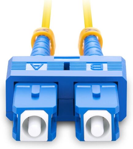 QSFPTEK 1G/10GB Fiber Optic Patch Cable, 0.5M(1.64ft) OS2 Duplex 9/125 SC to SC SC/UPC-SC/APC-SM Singlemode Fiber Optical Jumper Patch Cord in Kuwait