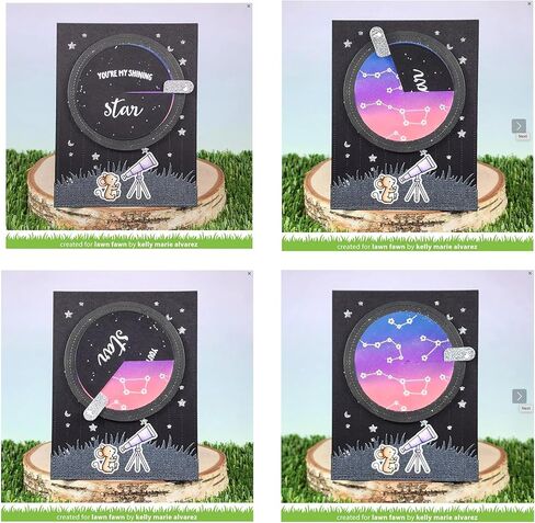 Lawn Fawn Give it a Whirl Dies, Scalloped Add-on Die, Give it a Whirl Template, Carnora Storage Pocket, 4 Item Bundle in Kuwait