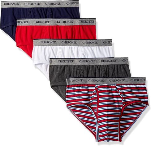 CHEROKEE Men's Classic Brief 5 Pack Underwear, Ultra Soft and Breathable in Saudi Arabia