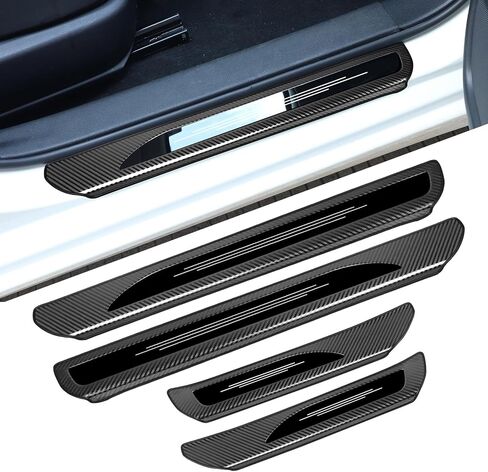 Door Sill Protector, Premium Stainless Steel Door Entry Guard Plate Cover Accessories Sticker for Nissan Sentra Black for Nissan Sentra Black 2020-2024 in Saudi Arabia