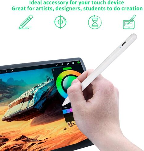 Electronic Stylus for iPad Pro 9.7" Pencil,Active Capacitive Pencil Compatible with Apple iPad Pro 9.7-inch Stylus Pens,Good on Drawing and NotesType-C Rechargeable Pen, Black in Saudi Arabia