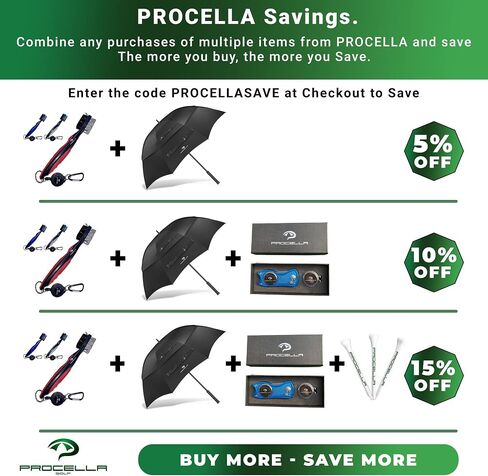 Procella Golf Club Brush and Groove Cleaner, 2 Ft Retractable Zip-line, Golf Club Cleaner for Irons & Woods, Nylon & Wire Golf Club Cleaning Brush, Easily Attaches to Golf Bag in Saudi Arabia