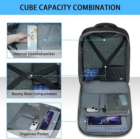 Noozion Travel Backpack 17 inch, Large Laptop Bag Airline Approved Personal Item Computer Bag for Hiking Business Weekender Overnight in Kuwait