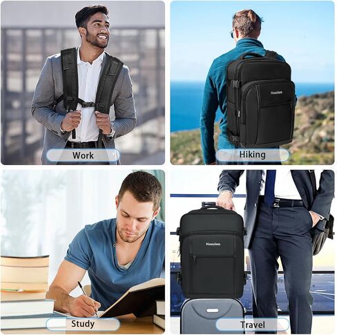 Noozion Travel Backpack 17 inch, Large Laptop Bag Airline Approved Personal Item Computer Bag for Hiking Business Weekender Overnight in Kuwait