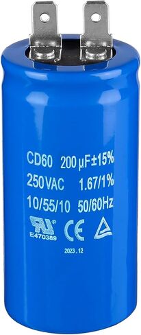 200uF/MFD CD60 Motor Start Capacitor 250VAC 50/60Hz for Electric Motor Starting in Saudi Arabia