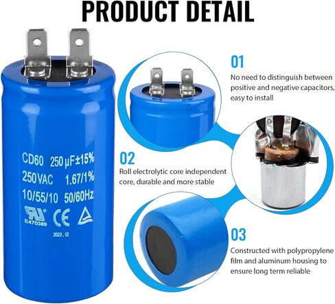 200uF/MFD CD60 Motor Start Capacitor 250VAC 50/60Hz for Electric Motor Starting in Saudi Arabia