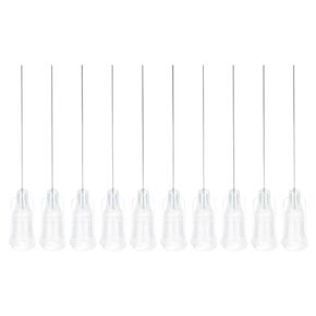 PATIKIL 27Ga x 1.5 Inch Dispensing Needle Tips, 25Pcs Stainless Steel and Plastic Glue Needle Tube Blunt Tips with Luer Lock for Glue Oil Applicator, White