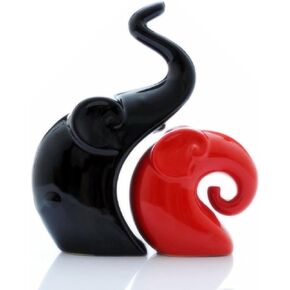 Originality Home Decoration Furnishing Animal Ornament Ceramics [ Elephant Lovers ]