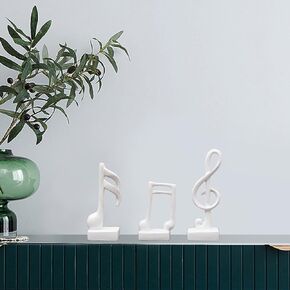 3 Pce Modern Music Note Statues,Party Event Table Music Decor Place,Tv Stand Book Shelf Bathroom Music Room Decor (black)
