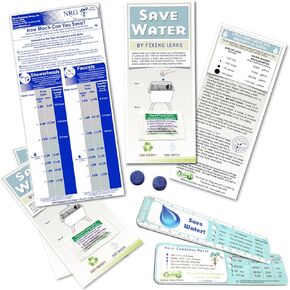 Toilet Find Leak Dye Tab on a Card Detection Multi-Use Test Tracer Instruction info cards with Pack 2 Blue Tablets Silent Leaks (3)