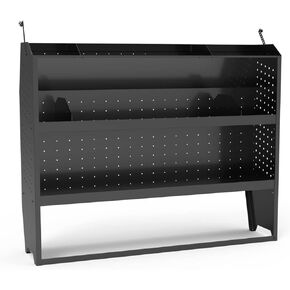 Cargo Van Shelving Storage Fit for Transit Connect 2014+,NV200,Chevy City Express, Promaster City w/Hooks,Black,Steel,52" W x 43" H x 13" D