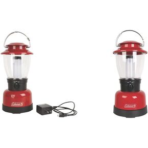 Coleman Classic Rechargeable 400 Lumens LED Lantern, Water-Resistant Lantern with USB Charging Port and Carry Handle, Great for Camping, Power Outage, Emergencies, & Home Use