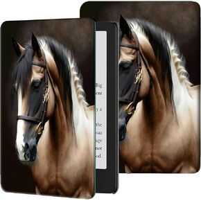 Rossy Case for 6" All-New Kindle 10th Generation 2019 Release Slim PU Leather Adjustable Stand Smart Cover with Auto Wake/Sleep for Kindle 10th Gen 2019 (NOT Fit Kindle Paperwhite),American Flag Deer