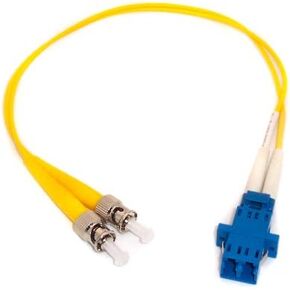 1ft Fiber Optic Adapter Cable LC (Female) to ST (Male) Singlemode 9/125 Duplex