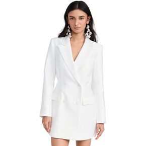 Self Portrait Women's White Taffeta Tailored Mini Dress in Kuwait