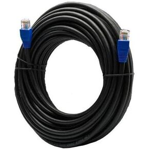 كابل إيثرنت مقاوم للماء خارجي CAT5e مع مقابس 24AWG RJ45 كابل إنترنت لشبكة الدفن المباشر 350 ميجاهرتز لأجهزة مودم أجهزة توجيه البيانات LAN باللون الأسود 250 قدمًا حزمة واحدة in Kuwait