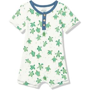 Mud Pie Unisex Baby Turtle Tracks Shortall