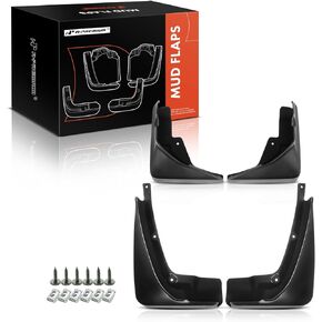 A-Premium Set of 4PCS Mud Flaps Splash Guards Mudguards Mudflaps with Hardware Kits Accessories Compatible with Chevrolet Impala 2014-2020, Black Color, Front and Rear(Driver & Passenger Sides)